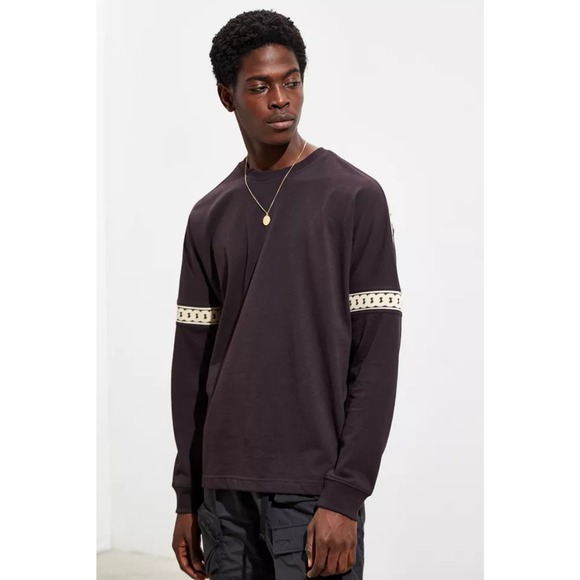 Urban Outfitters | Men | Dark Brown Drop Shoulder Ribbed LS Tee | Size Large - Picture 10 of 12